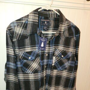 NWT Northwest Wood Flannel Blue Large